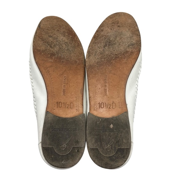 Giorgio Brutini Le Glove Men's 10.5 D White Vintage Leather Loafers Tassel Woven - Picture 9 of 10